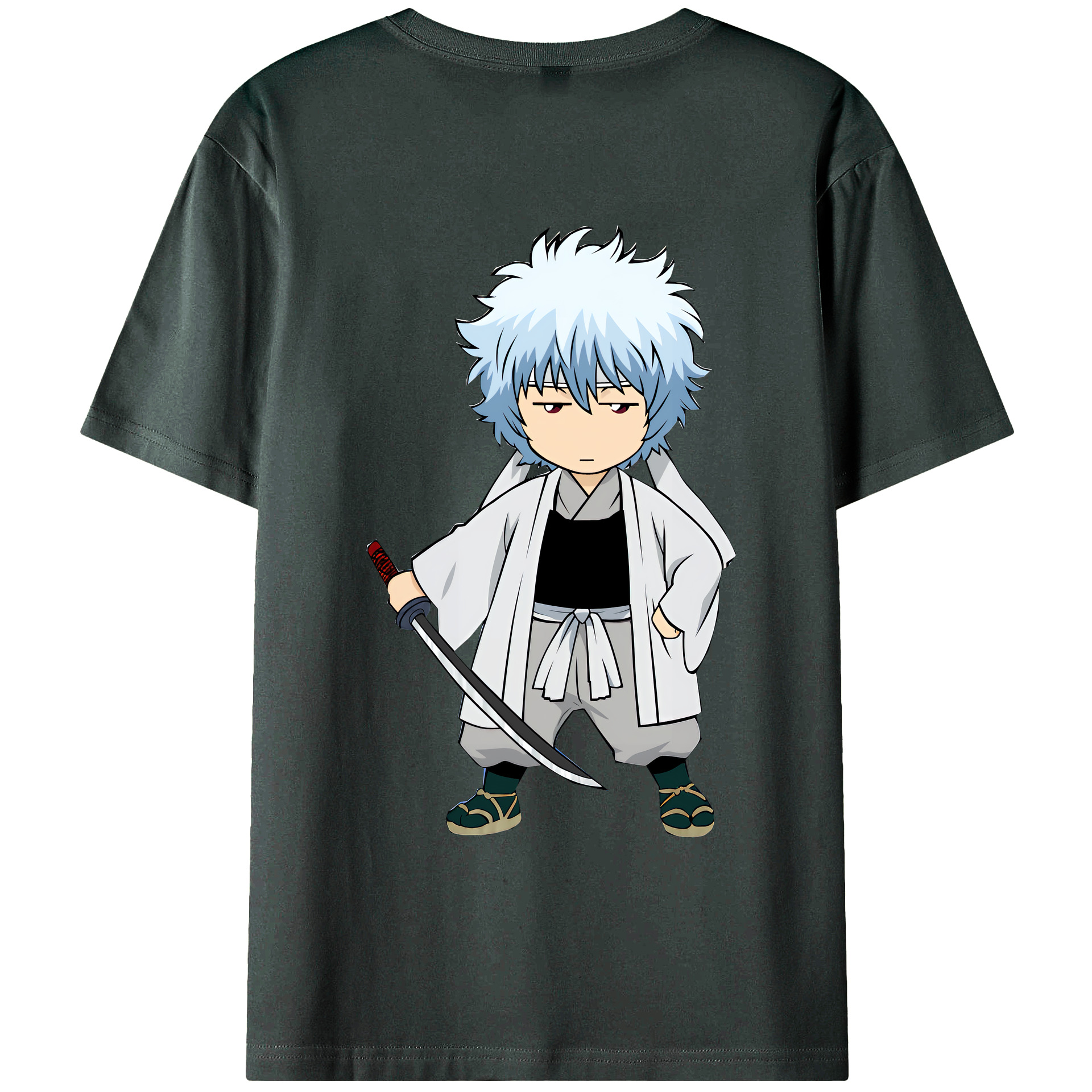 （画像用） ぎんたま 坂田銀時（さかたぎんとき） 神楽 志村新八（しむら しんぱち） GINTAMA Sakata Gintoki Kagura Shimura Shinpachi 綿100％ メンズ半袖Tシャツ（バックプリント） 通気性